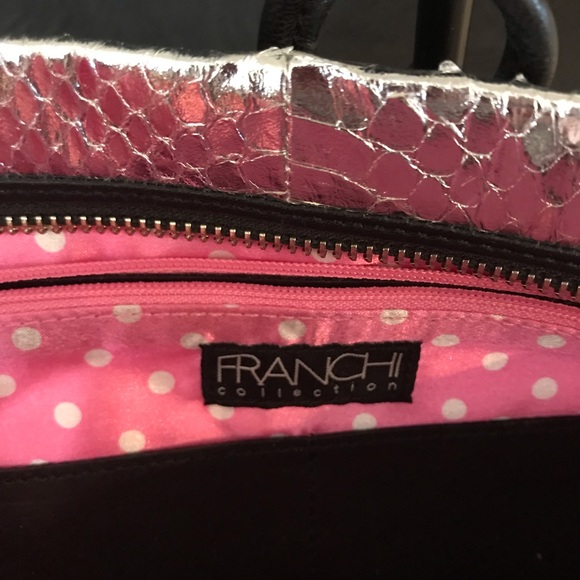 Franchi Collection Snakeskin Embossed Clutch - Picture 2 of 4